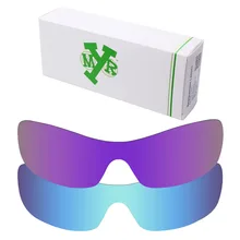 2 шт. Mryok поляризованные Сменные линзы против царапин для солнцезащитных очков-солнцезащитных очков Окли антикс линзы Ледяной Синий и плазменный фиолетовый