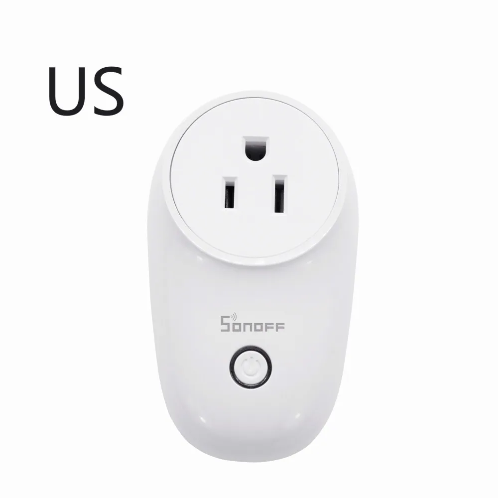 Sonoff S26 Умный дом WiFi умная вилка EU US UK AU CN стандарт домашней автоматизации дистанционный переключатель работает с eWelink Alexa Google Home - Комплект: US