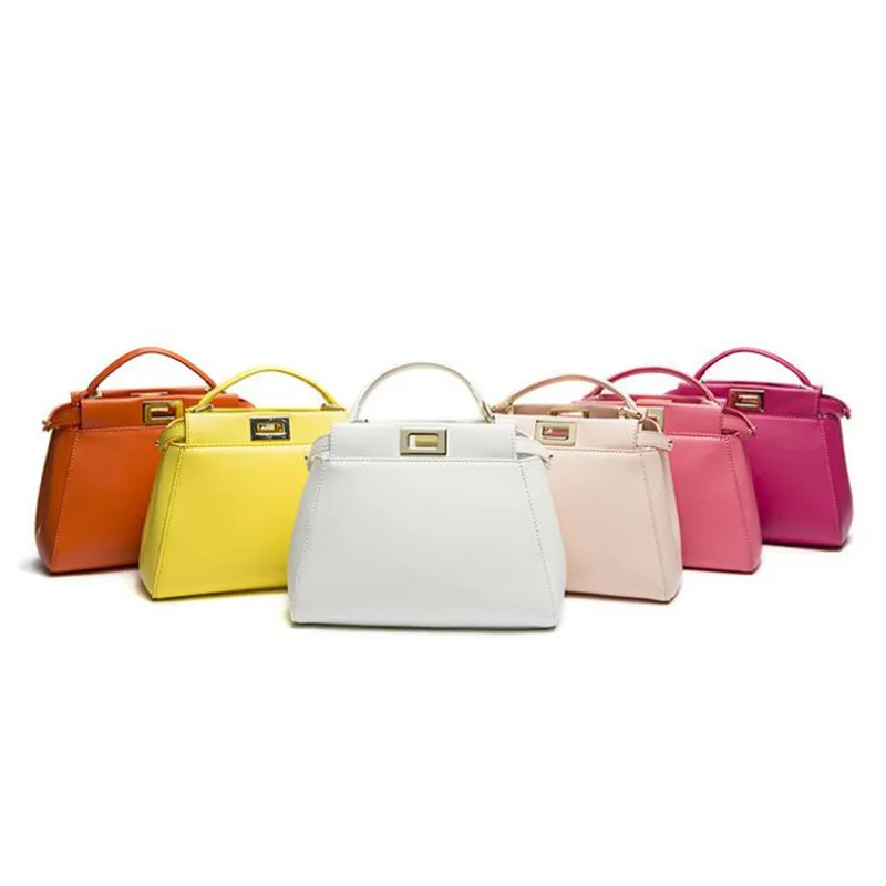 2019 New Design 3 Sizes Classic Tote Peekaboo Women Split Leather Handbags Lady Bag Shoulder Bags For Female Bolsas t1009