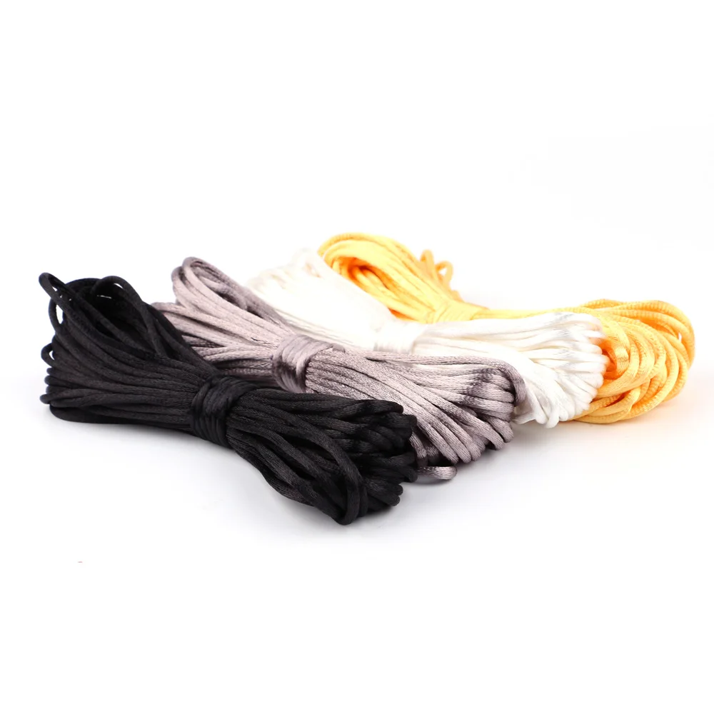 Baby Teether Accessories Satin Silk Rope 10m Nylon Rattail Cord Jewelry Making
