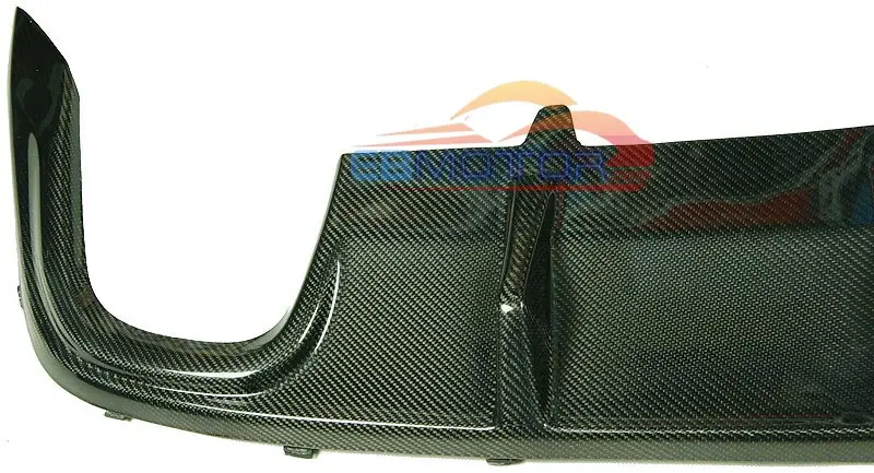 Real carbon fiber R-Line style Rear Bumper Lip Diffuser Spoiler for Volkswagen CC 4Door Dual Side Dual Exhaust Sedan 08-12