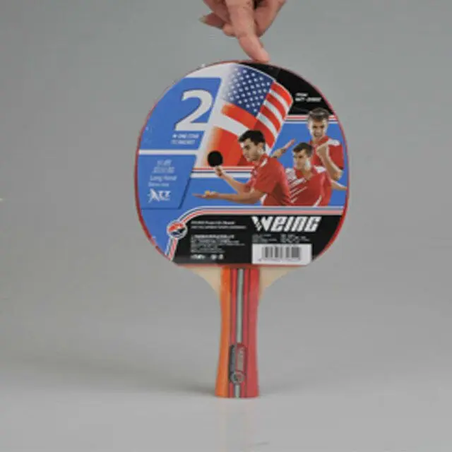 Ракетка с длинной ручкой для настольного тенниса (пинг-понг), портативная упаковка, двухзвездное качество, ждем вас, чтобы купить
