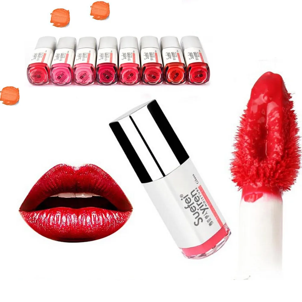 

Lipstick Shimmer Waterproof Non-stick Cup No Bleaching Liquid Lipstick Long Lasting Make Up Lip Gloss Lipstick Not Fade 19L0516