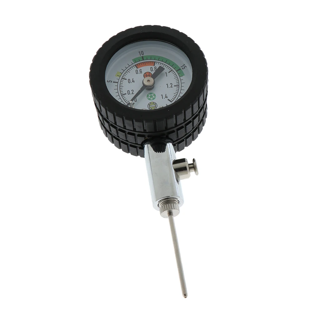 Football Ball Pressure Valve Gauge Basketball Volleyball Air Tester Checker Barometer Monitor