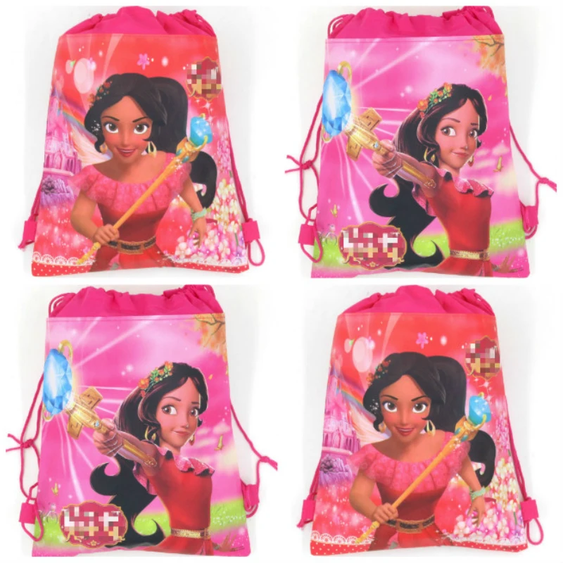 

20pcs Princess ELENA PJmask non-woven fabric backpack child travel school bag decoration mochila drawstring gift bag