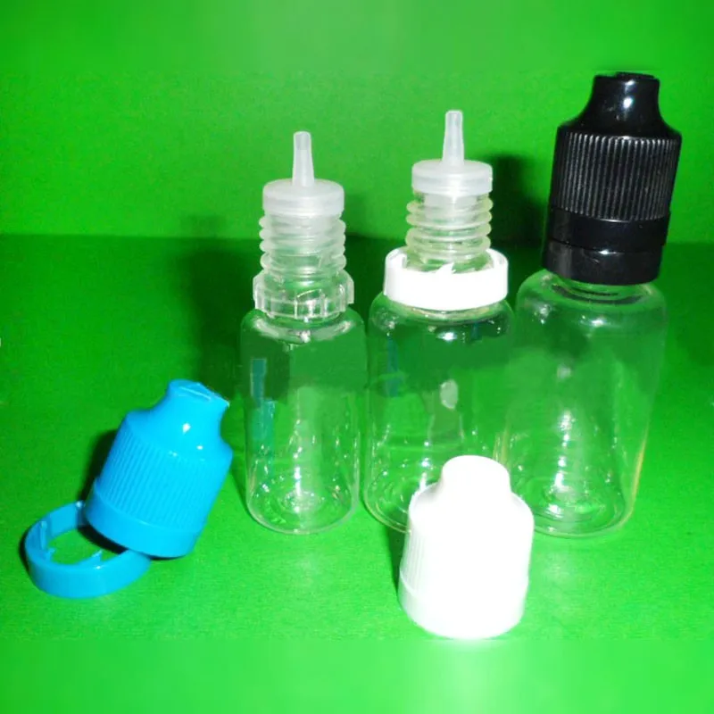 15 мл бутылочки Ejuice Детские и контроль вскрытия Бутылочки для вейп жидкости пластиковые ПЭТ капельницы бутылки 15 пустая бутылка с длинными тонкими наконечниками