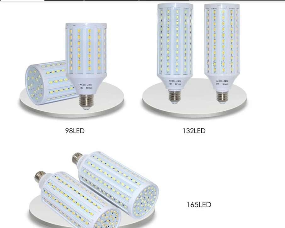 E27 E14 5630 5730 SMD Светодиодная лампа кукуруза 220 В 110 24 165 шт. светодиодные кристаллы