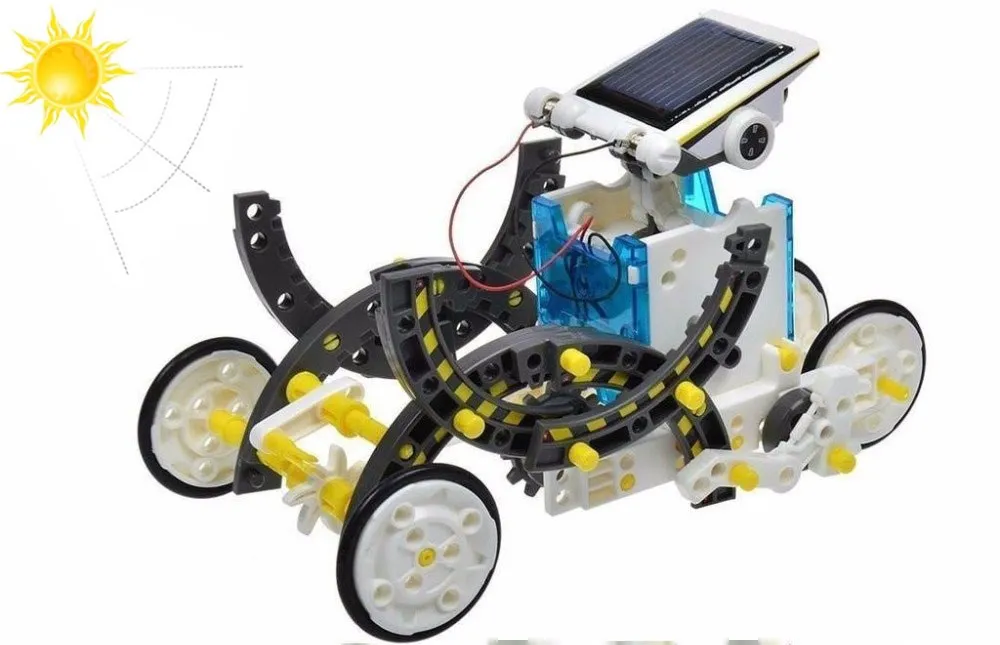 

Hot 12 in 1 Solar Power Robot Kit DIY Toy Solar Powered Toys Transformation Robot Kit Educational Gift Toys for Children kids