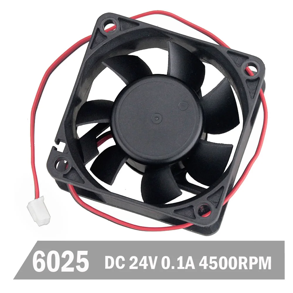 #Best 50Pcs Gdstime 24V 6025 DC 2 Pin Cooler Brushless PC CPU Case Cooling Fan 60mmX60mmX25mm 6cm Cooling Cooler Fan