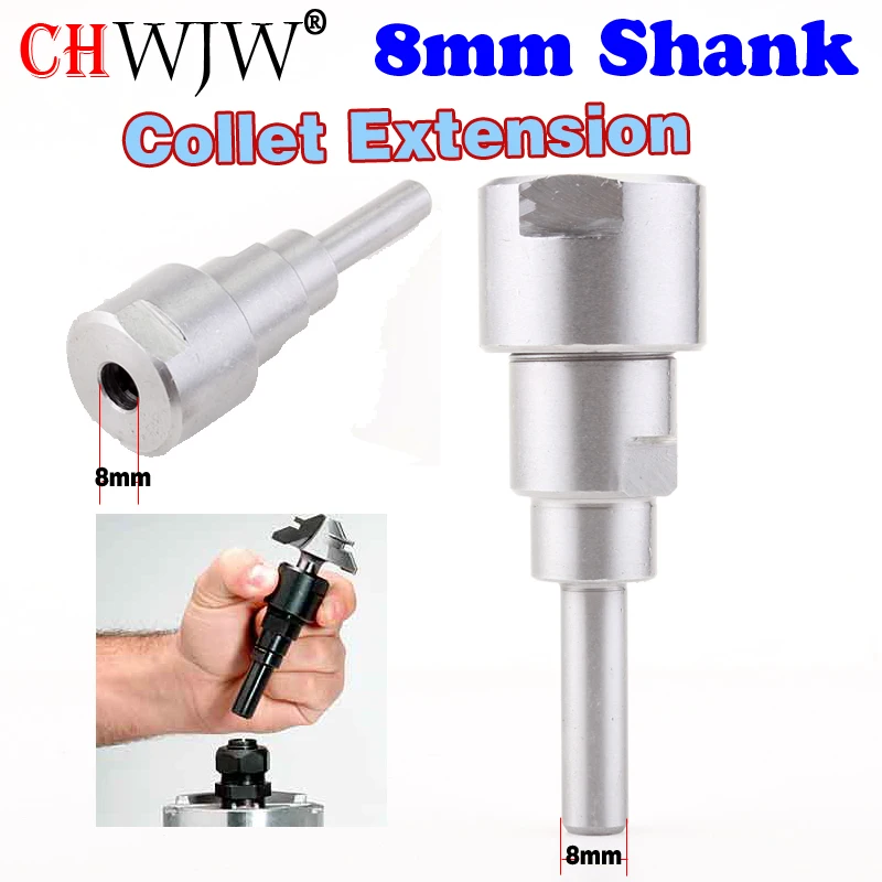 1PC 8mm shank high quality bits Router Collet Extension Engraving machine extension rod