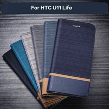 Деловой чехол из искусственной кожи для htc U11 Life откидной Чехол Мягкий силиконовый чехол из ТПУ для htc U11 Life Card Slot Book Case