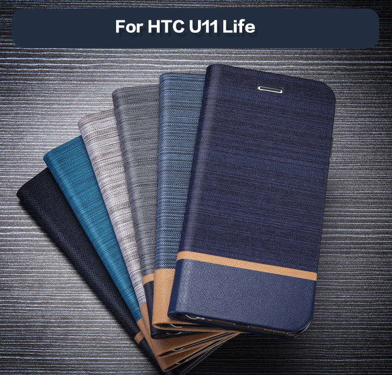 

Business Pu Leather Case For HTC U11 Life Flip Case Soft Tpu Silicone Back Cover For HTC U11 Life Card Slot Book Case