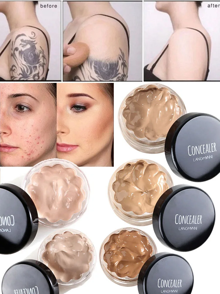 

Concealer Cream Oil-control Long-lasting Full Coverage Base Makeup Silky Smooth Texture Covering Eye Dark Circle Tattoo