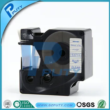 

10 packs 24mm Blue on Clear 53711 compatible label tapes for dymo label printers