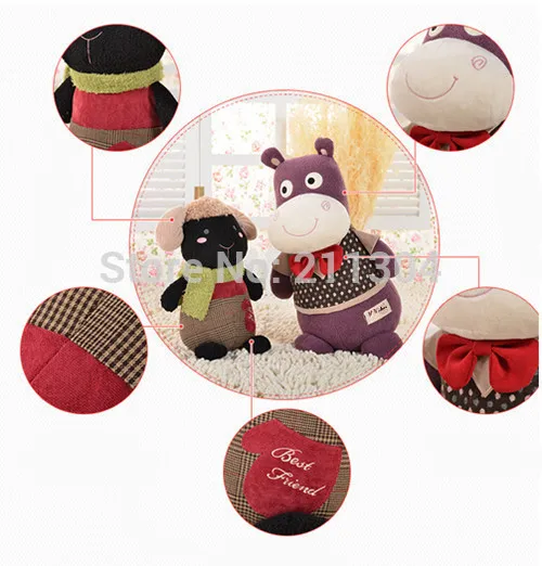 Metoo hippo and sheep plush toy