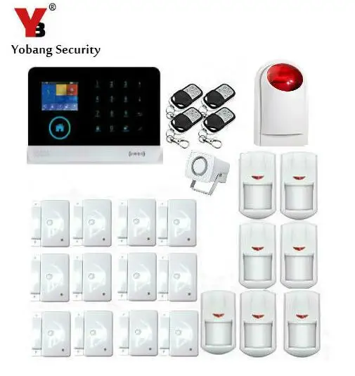 

YoBang Security WIFI GPRS SMS 3G WCDMA/CDMA Home Security Alarm System Wireless IP Camera 3G Home Alert APP Control 433MHZ.