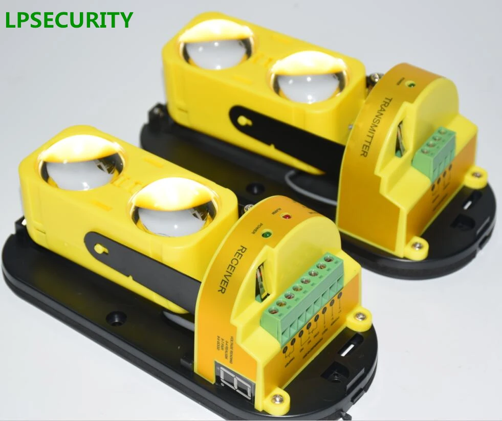 

LPSECURITY 2 beam 30 to 100m LED alignment Active Infrared Beam Sensor Barrier Detector alarm perimeter protection