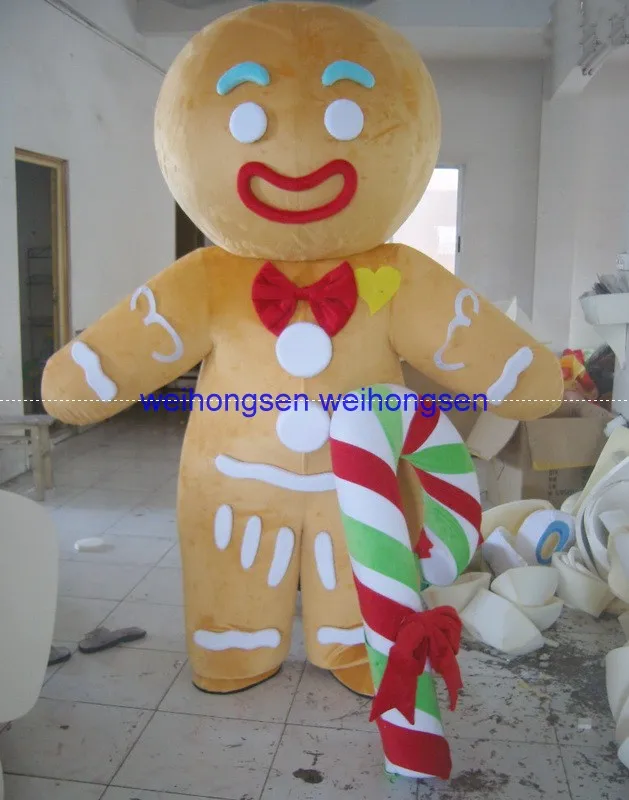 

The cutest Make EVA Material Helmet Gingerbread man Mascot Costumes Cartoon Apparel Birthday party Masquerade 900