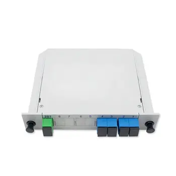 

1 Minute 4 Insert Type Plc Optical Splitter Quarter Light Sc Port 1 To 4 Fiber Splitter Carrier Grade