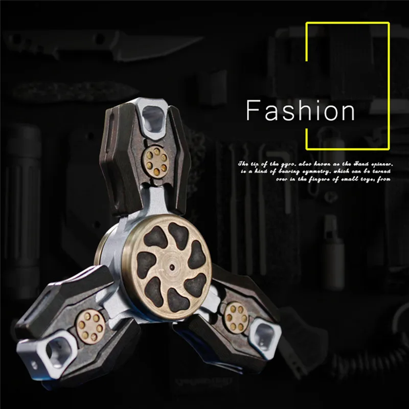 

EDC Finger Spinner CKF Aluminum Alloy Hand Spinner Decompression Tri-spinner Reduce Pressuse Toys for Autism and ADHD