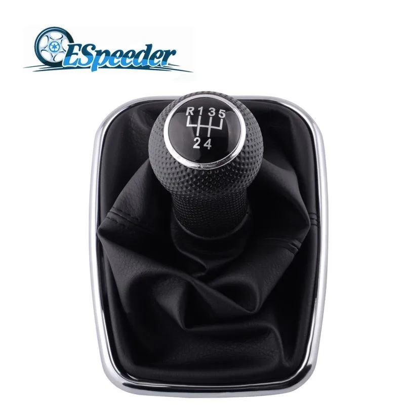

ESPEEDER 5 Speed PU Leather Shifter Stick Gear Shift Knob With Dustproof Cover Shifter Lever For VW Golf MK4 R32 Bora MK4 Jetta