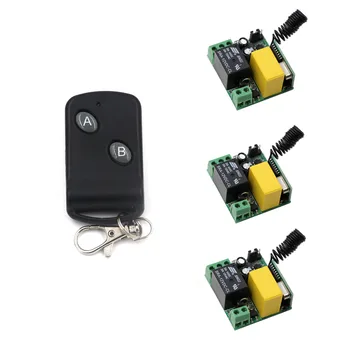 

AC 220V Wirelesss Remote Control Switch 1CH 10A Relay Receiver Lamp Lights LED Bulbs Power Switch Remote Controller