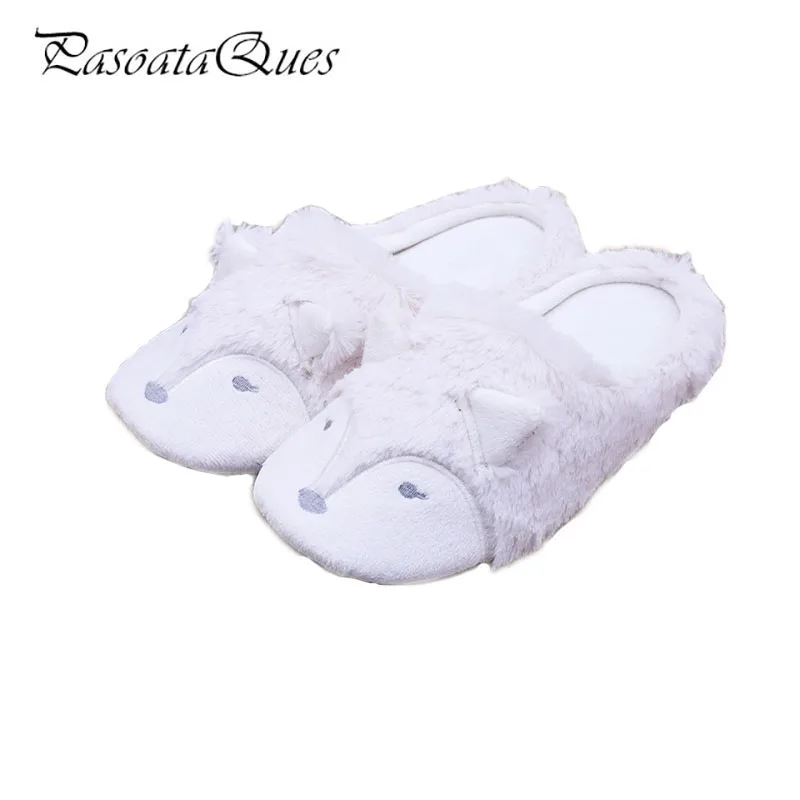 Pasoataques Womens Cute Fox Animal Pattern Home Slippers