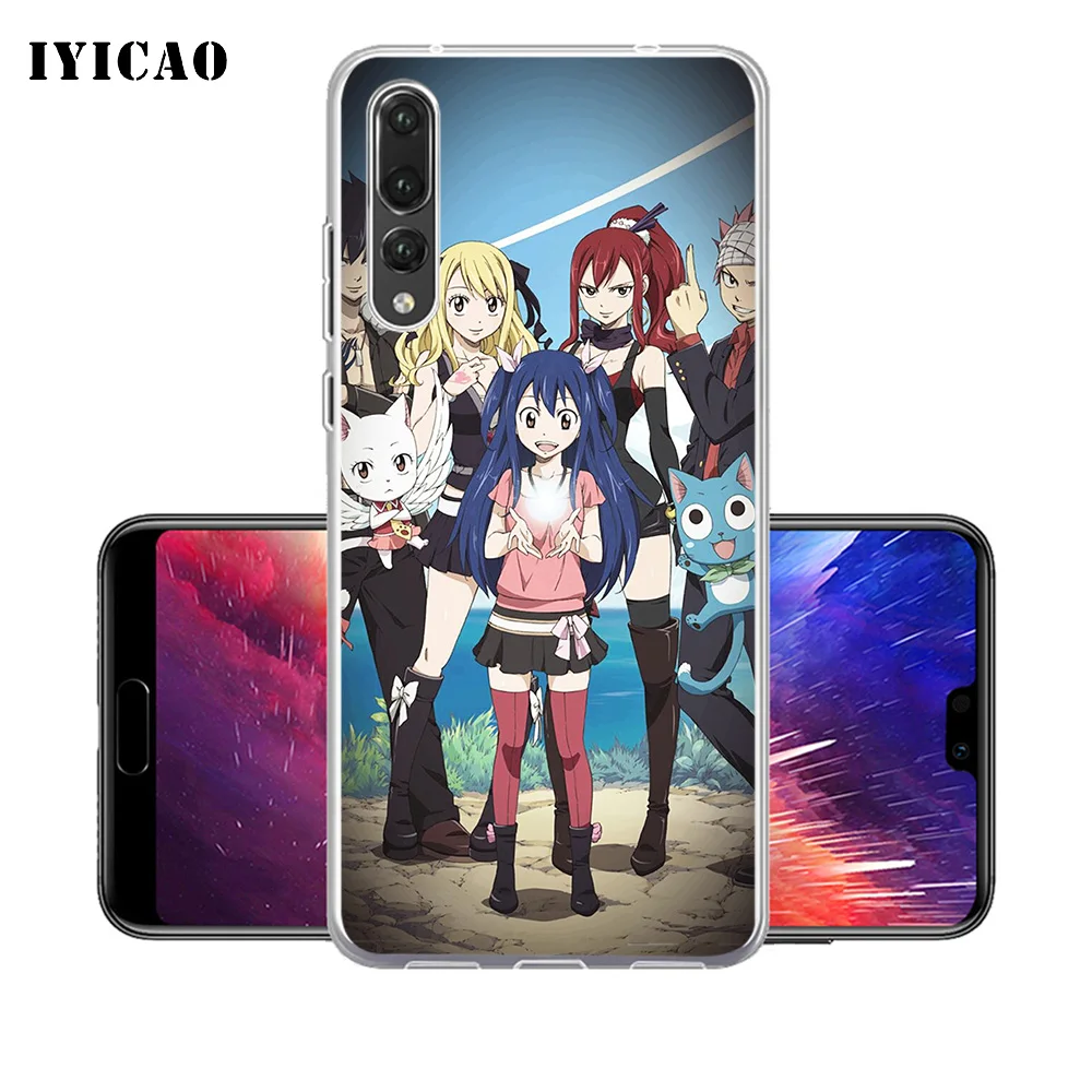 IYICAO Fairy Tail Мультфильм Мягкий силиконовый чехол для телефона для huawei P30 P20 Pro P10 P9 P8 Lite P Smart чехол из ТПУ