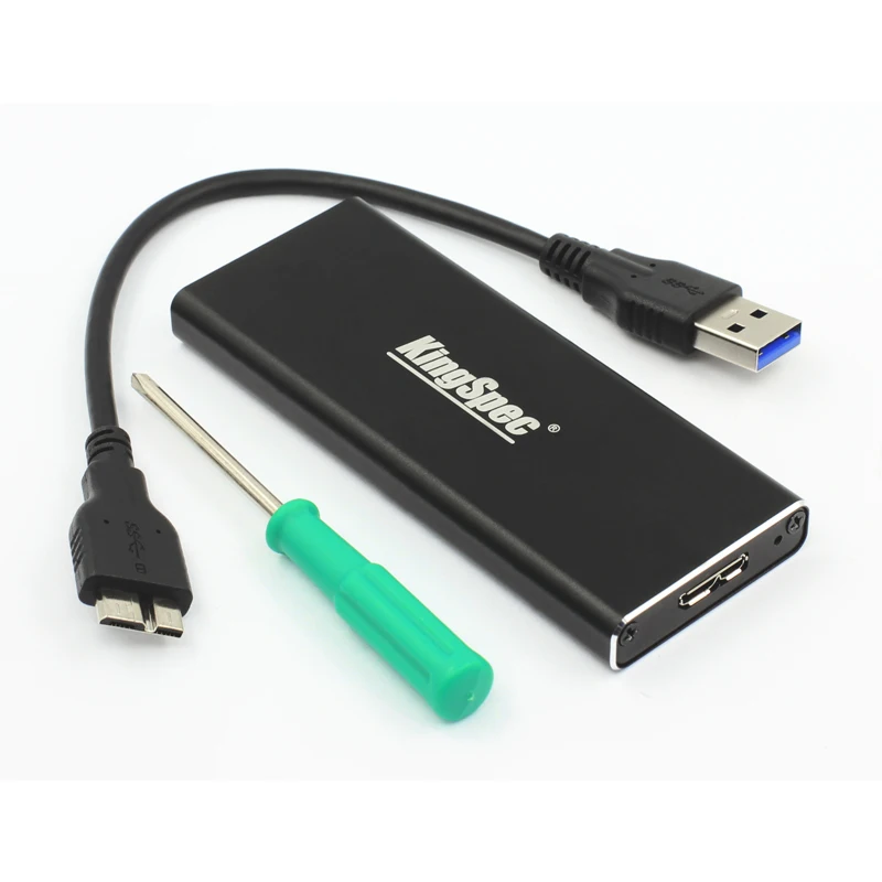 KingSpec алюминиевый корпус SSD M2/NGFF для USB3.0 M.2 твердотельный NGFF накопитель Жесткий диск адаптер HDD коробка поддержка 2242/2260/2280