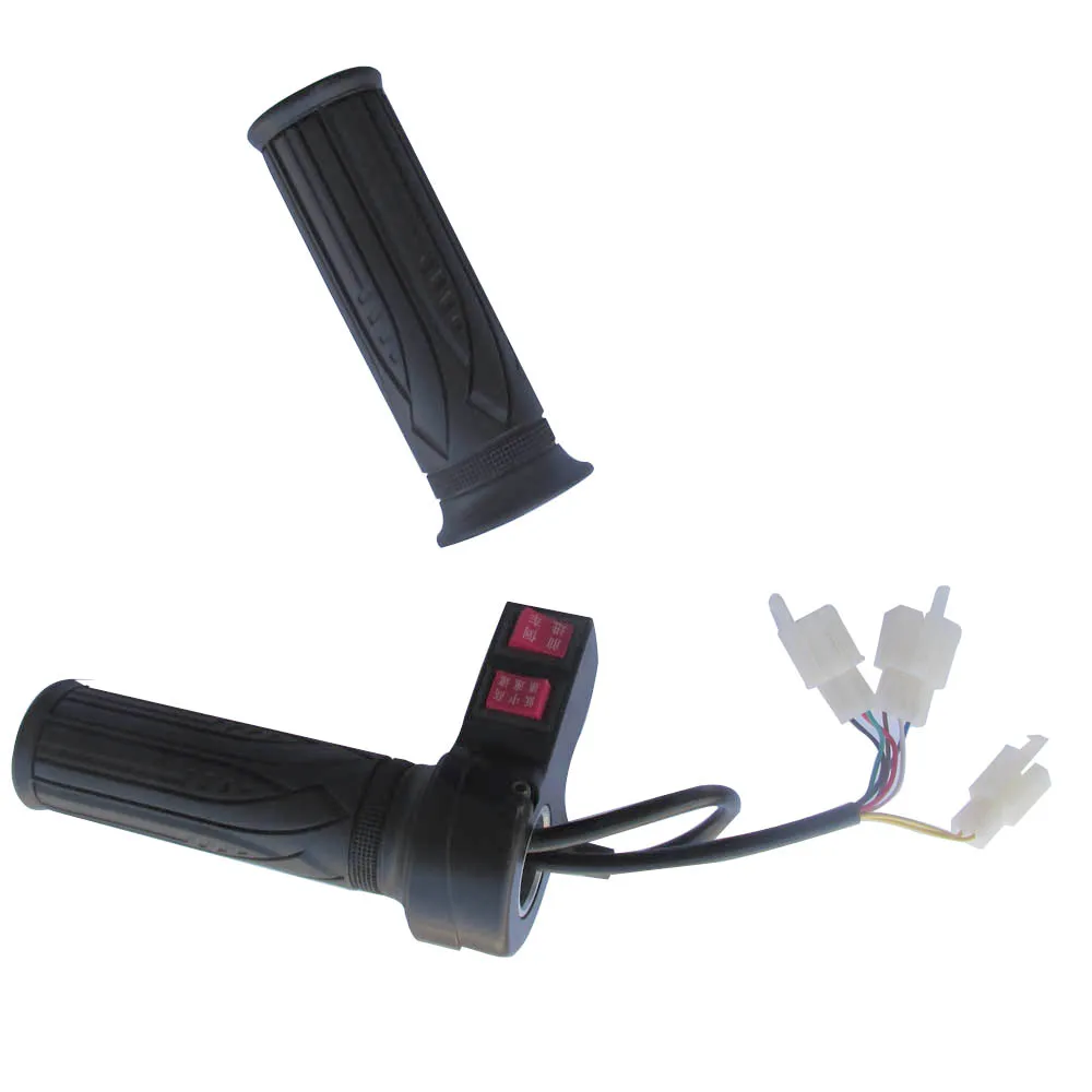 Discount 12-96V throttle with 3-speed line and forward reverse twist Throttle Grip for ebike/electric bike/tricycle 1