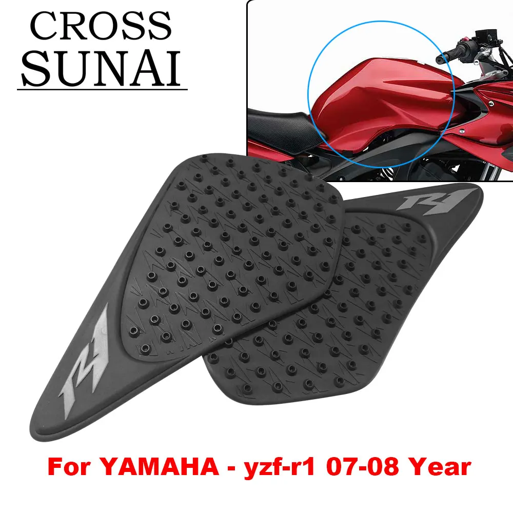 

Motorcycle Anti Slip Tank Pad Stickers Motorcycle Accessories Parts Gas Knee Grip Pads For YAMAHA - yzf-r1 2007 2008 Motorbike