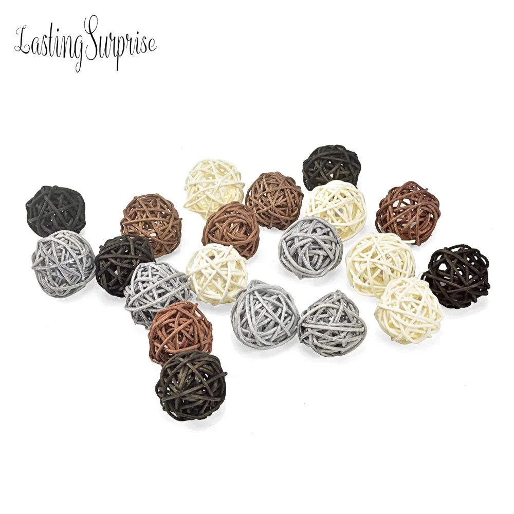 20pcs 3cm Mix Color Wedding Decorative Rattan Ball,Christmas Decor Home Ornament / Diameter Home Birthday Party Decorations Kids 20pcs 3cm Mix Color Wedding Decorative Rattan Ball,Christmas Decor Home Ornament / Diameter Home Birthday Party Decorations Kids