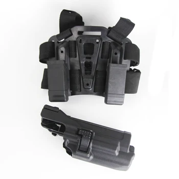 

Light Bearing LV3 Glock 17 Leg Holster Right Hand Quick Drop Tactical Gun Auto Lock Duty Pistol Holster Glock 17 19 Gun Case