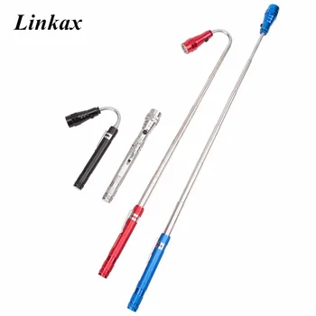 

Telescopic Flexible Head 3 LED MINI Torch Flashlight Magnetic Pick Up Tool Lamp Emergency light Linternas with button batteries