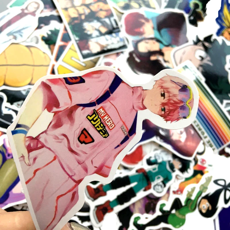 73 قطعة بطلي الأكاديمية حقيبة ملصقات الكمبيوتر المحمول لوح التزلج Izuku Midoriya جميع قد Boku لا بطل الأكاديمية أنيمي الطابع الشارات