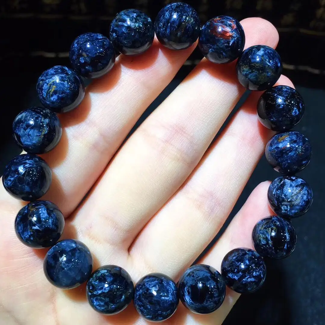 

11.2mm Natural Namibia Pietersite Blue Yellow Beads Gemstone Round Bead Bracelets Man Women Drop Shipping