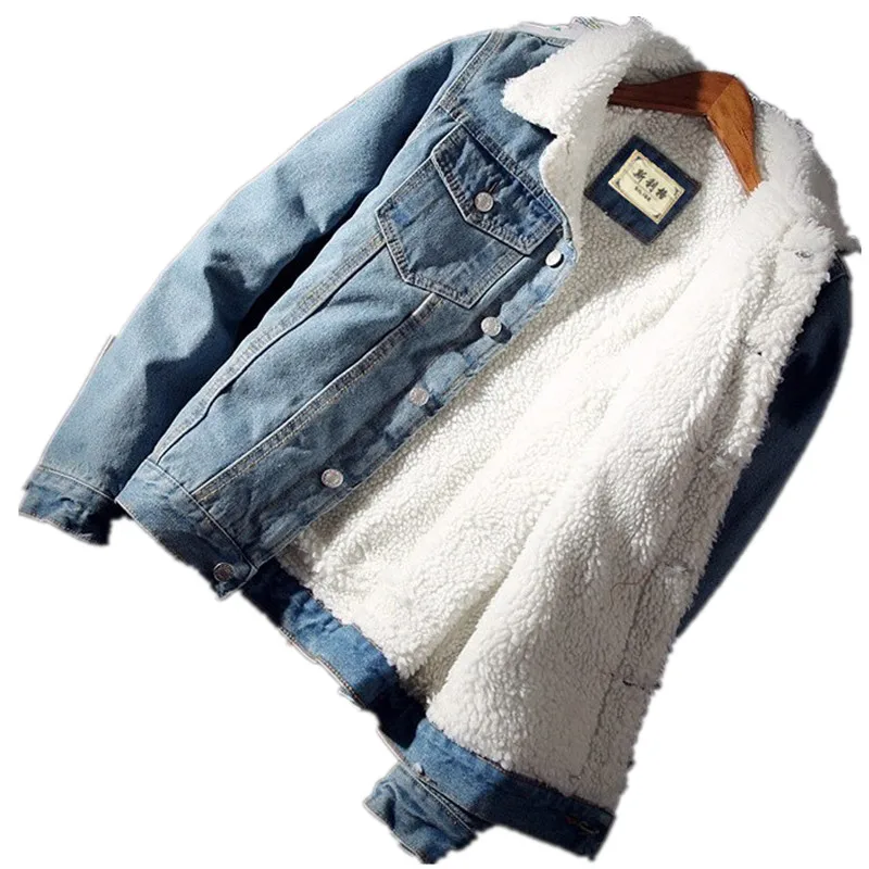 Men Jacket and Coat Trendy Warm Fleece Thick Denim Jacket 2020 Winter Fashion Mens Jean Jacket Outwear Male Cowboy Plus Size 6XL Men Jacket and Coat Trendy Warm Fleece Thick Denim Jacket 2020 Winter Fashion Mens Jean Jacket Outwear Male Cowboy Plus Size 6XL