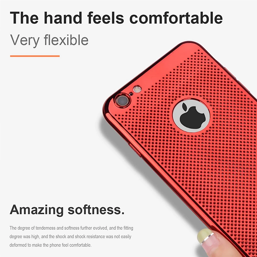 Жесткий ПК чехол для iPhone XS Max XR X 7 8 6 6S Plus 5S 5 S SE теплоотвод задняя крышка чехлы