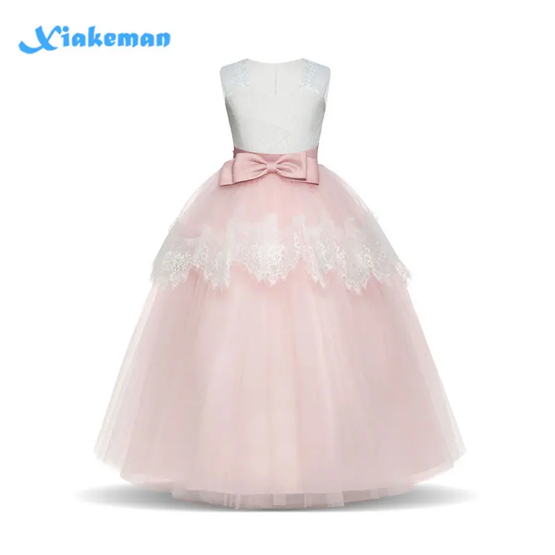 

Lace Long Flower Girl Kids Dresses Dresses For Girls Child Costume Princess Dress Pageant Party First Communion Prom Gown 14T