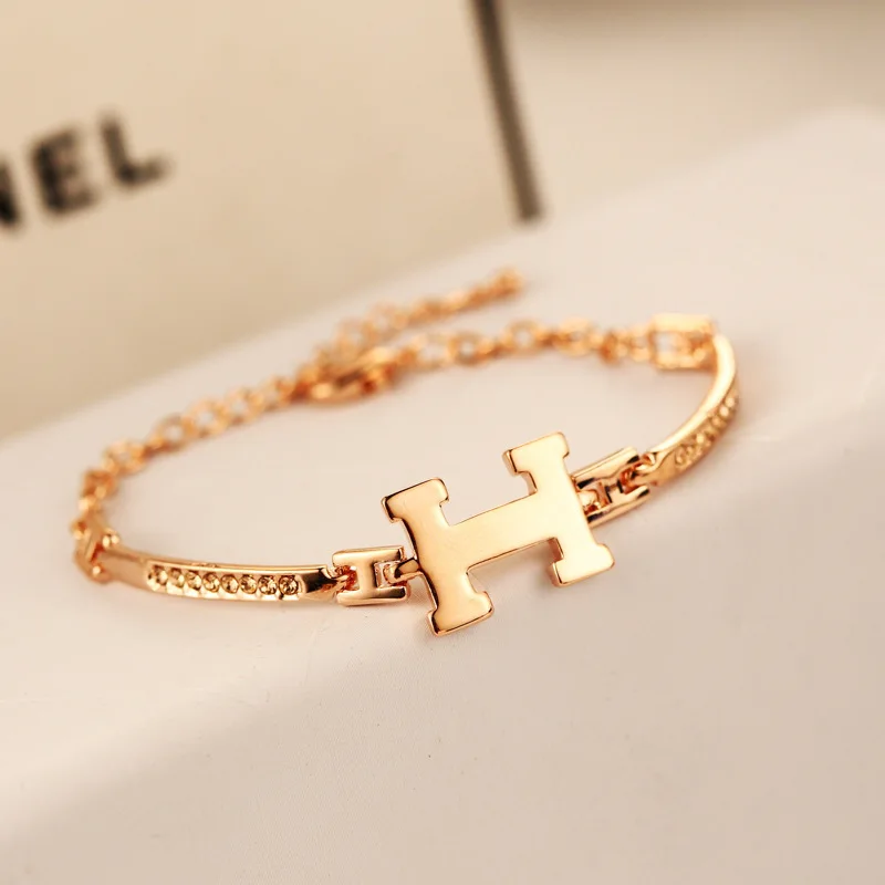 Fashion Gold Bracelets For Women Simple Letters H Love Brand Bangles Fashion Gold Bracelets For Women Simple Letters H Love Brand Bangles In Charm From Jewelry Accessories On Aliexpress Alibaba Group