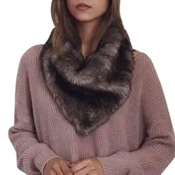 Mooistar # W003 новые женские шарф шарфы теплый из искусственного меха зимняя парка Обёрточная бумага воротник