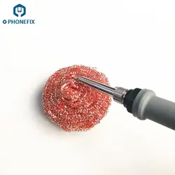 PHONEFIX BGA Сварка Пайка очистка проволока шаровой припой Железный наконечник инструмент для очистки головы для универсальной паяльной
