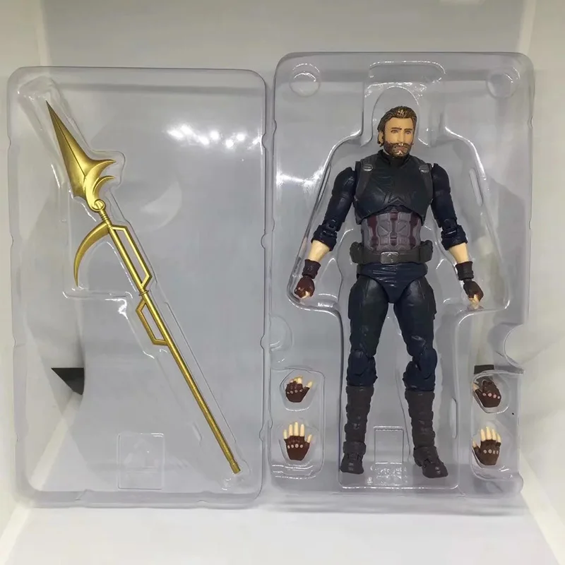 Figuarts Мстители Endgame 4 Infinity War Тор соколиный глаз, Черная Вдова танос Железный ПВХ фигурка Коллекционная модель игрушки подарок - Цвет: Серый