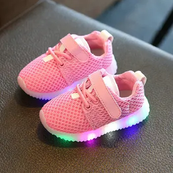 

Children Shoes With Light LED Luminous New Fashion Breathable Light Kids Glowing Sneakers Baby Toddler Boys Girls Shoes EU 21-30