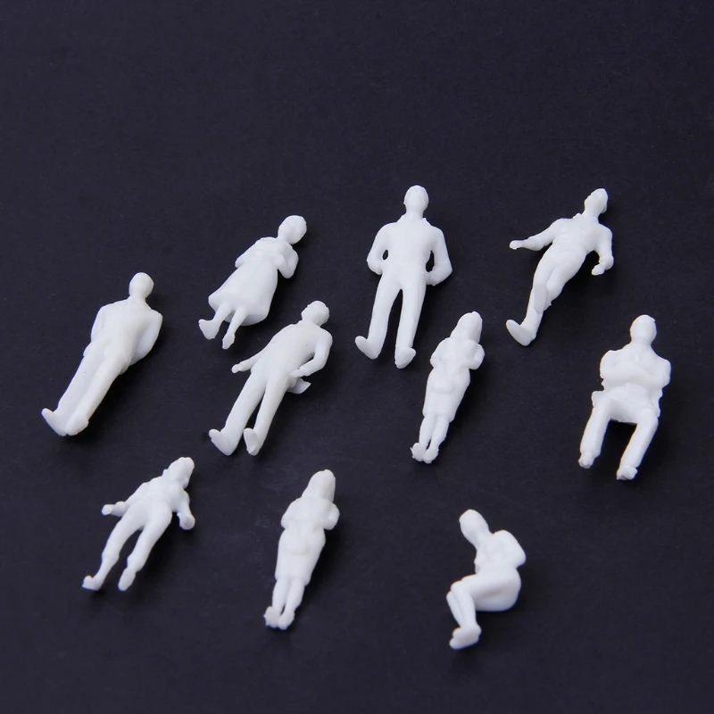 

10Pcs 1:50 Scale Model Miniature White Figures Human Model Architectural Model