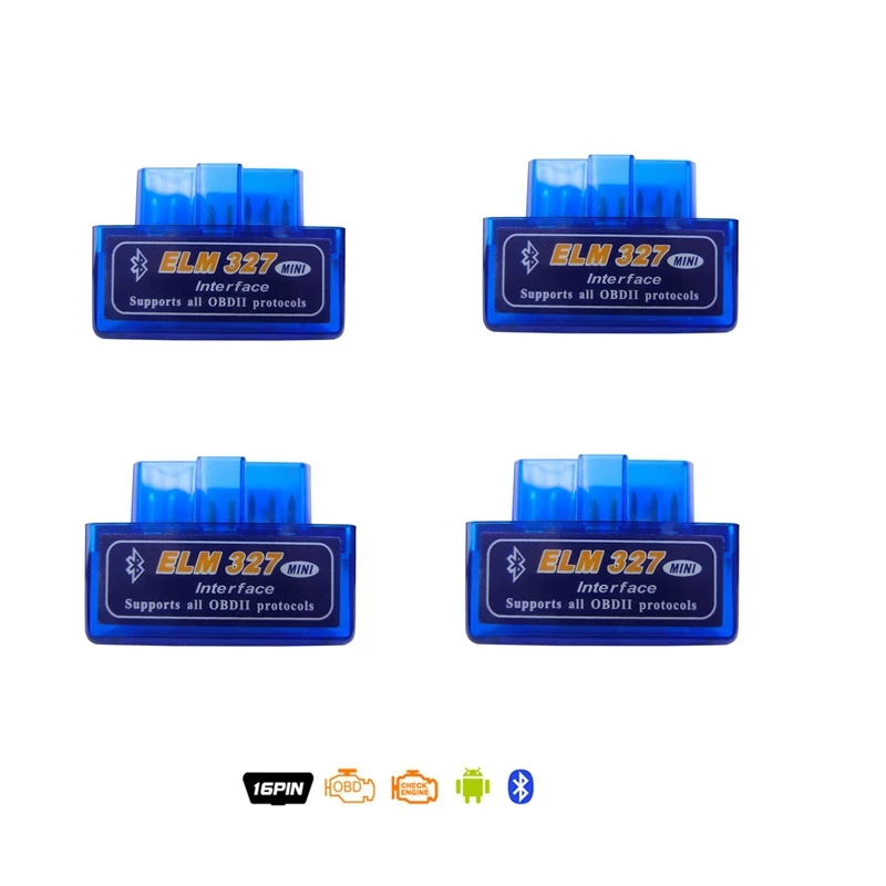 4 шт. Bluetooth OBD2 Mini Elm327 V2.1 OBD 2 Автомобильный диагностический инструмент сканер OBDII