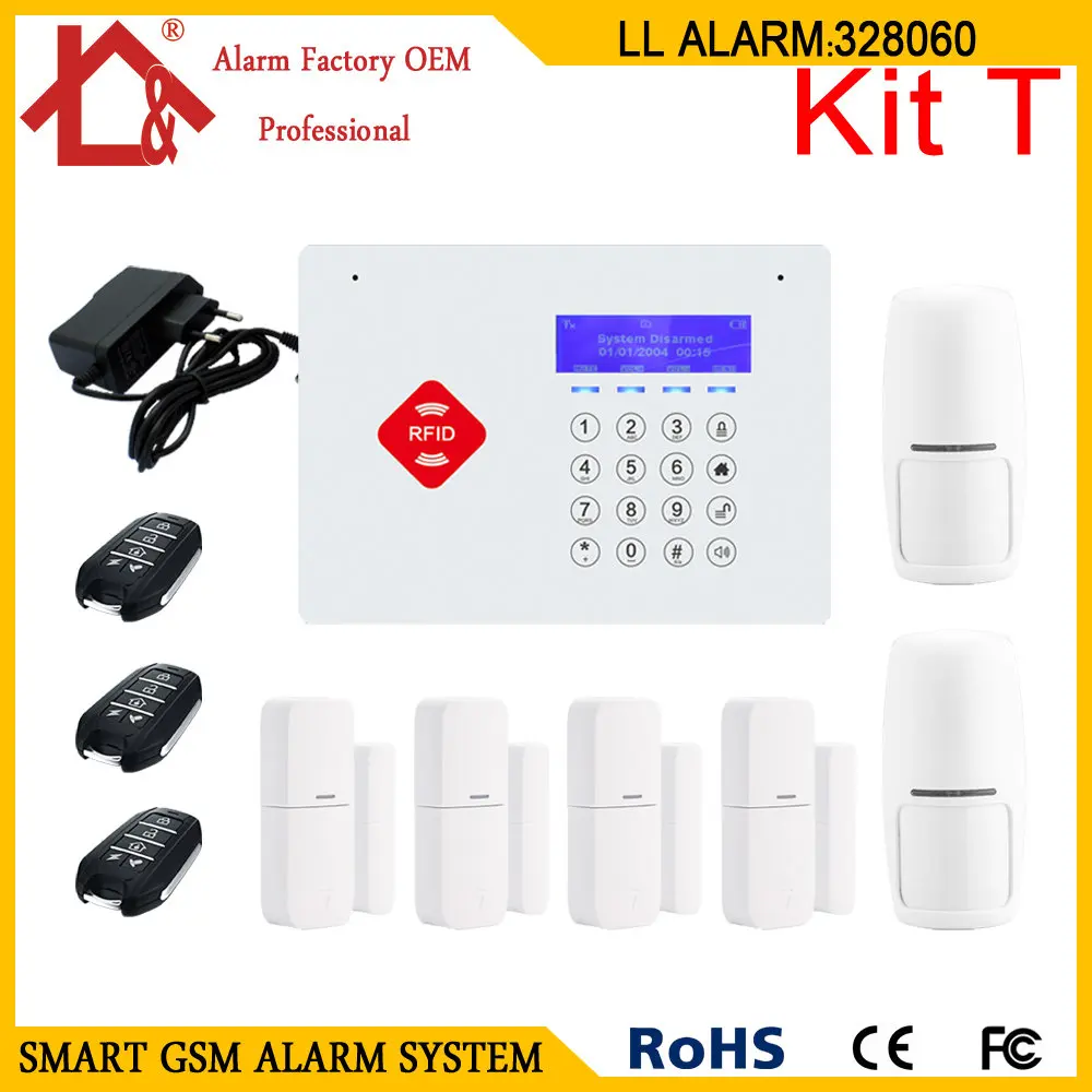 

Touch Keypad GSM Alarm System APP Control RFID Smart Home Alarm