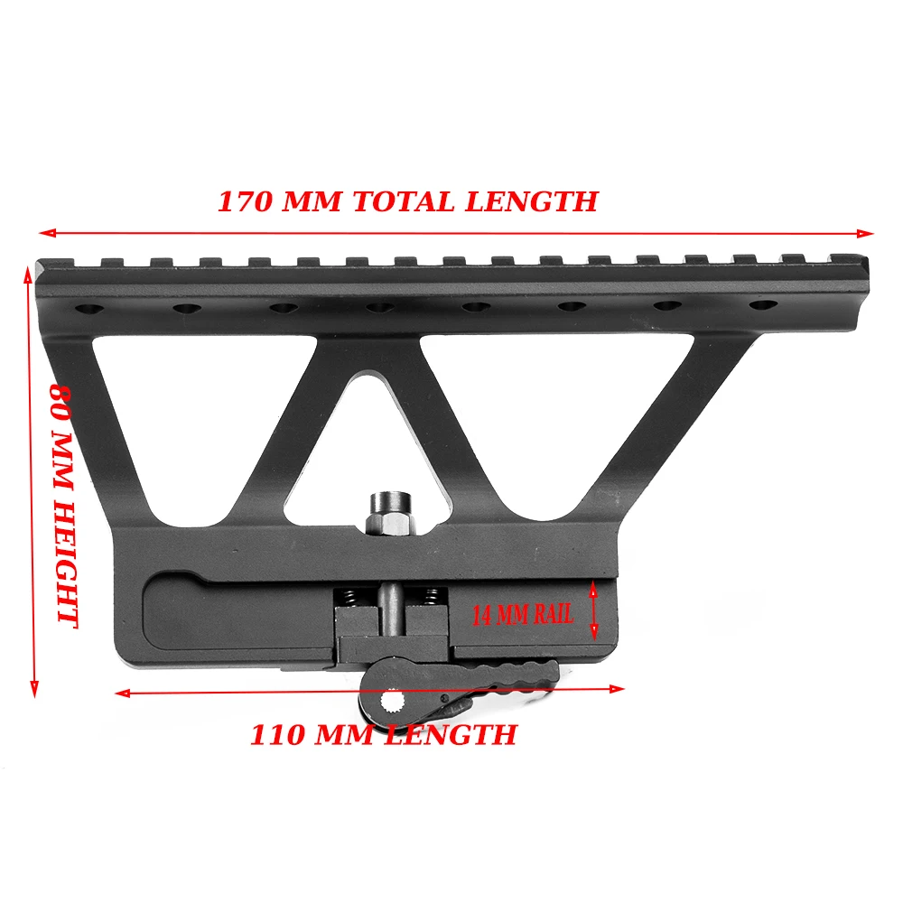 Тактический AK47 Быстрый Отсоединяемый Пикатинни QD АК пистолет боковой рельс Область Крепления АК 47 АК 74 боковой рельс крепление прицел аксессуары