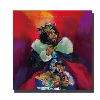 

J Cole 2018 Album Music Cover Art Poster Print Wall decoration12x12 24x24 20x20 decor canvas room deco