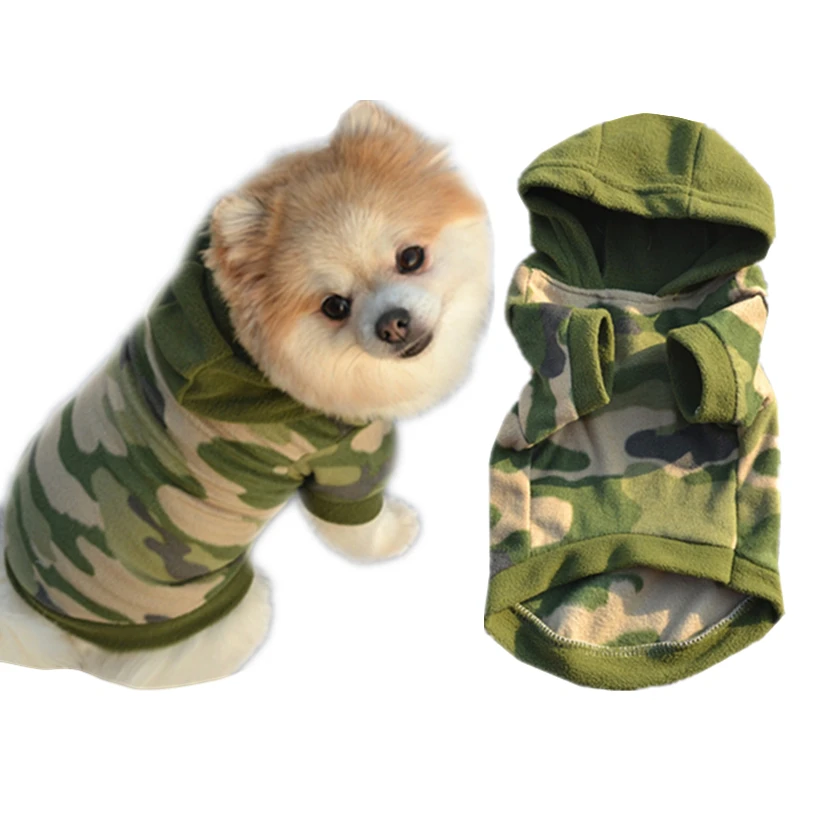 

1 PC S,M,L,XL Stylish Dog Pet Clothes Hoodie Warm Sweater Puppy Coat Apparel Camouflage Cheap Pet Clothes For Dogs Cats 30D19